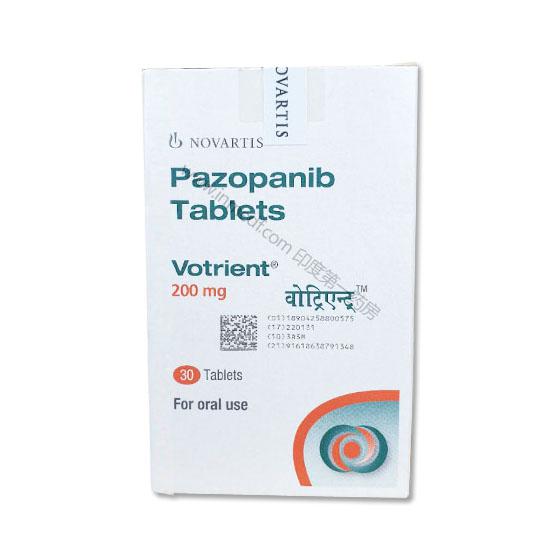 (维全特)印度帕唑帕尼PaZopanib培唑帕尼片（VOTRIENT/200mg）