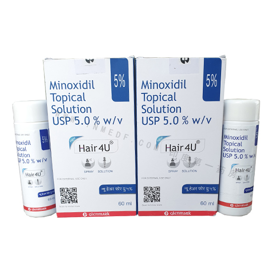 印度hair4U生发液 5%米诺地尔（两盒）Minoxidil topical