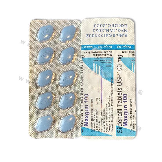 Maxgun西地那非散片(PDE5抑制剂)Sildenafil tablets USP 100mg